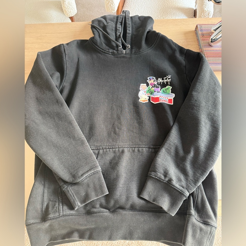 Black Graphic Pullover Hoodie - Unknown Brand